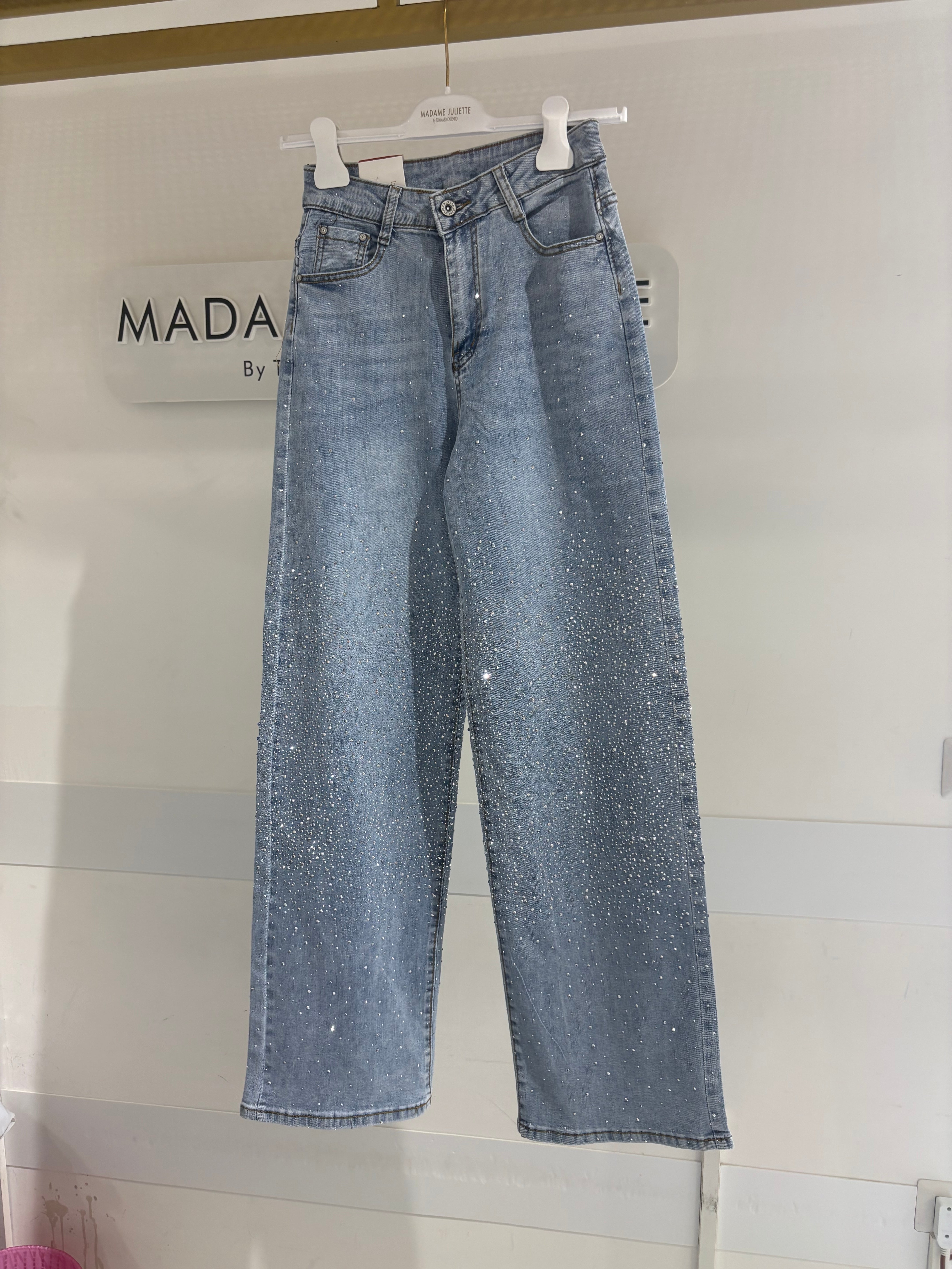 jeans brillantinato