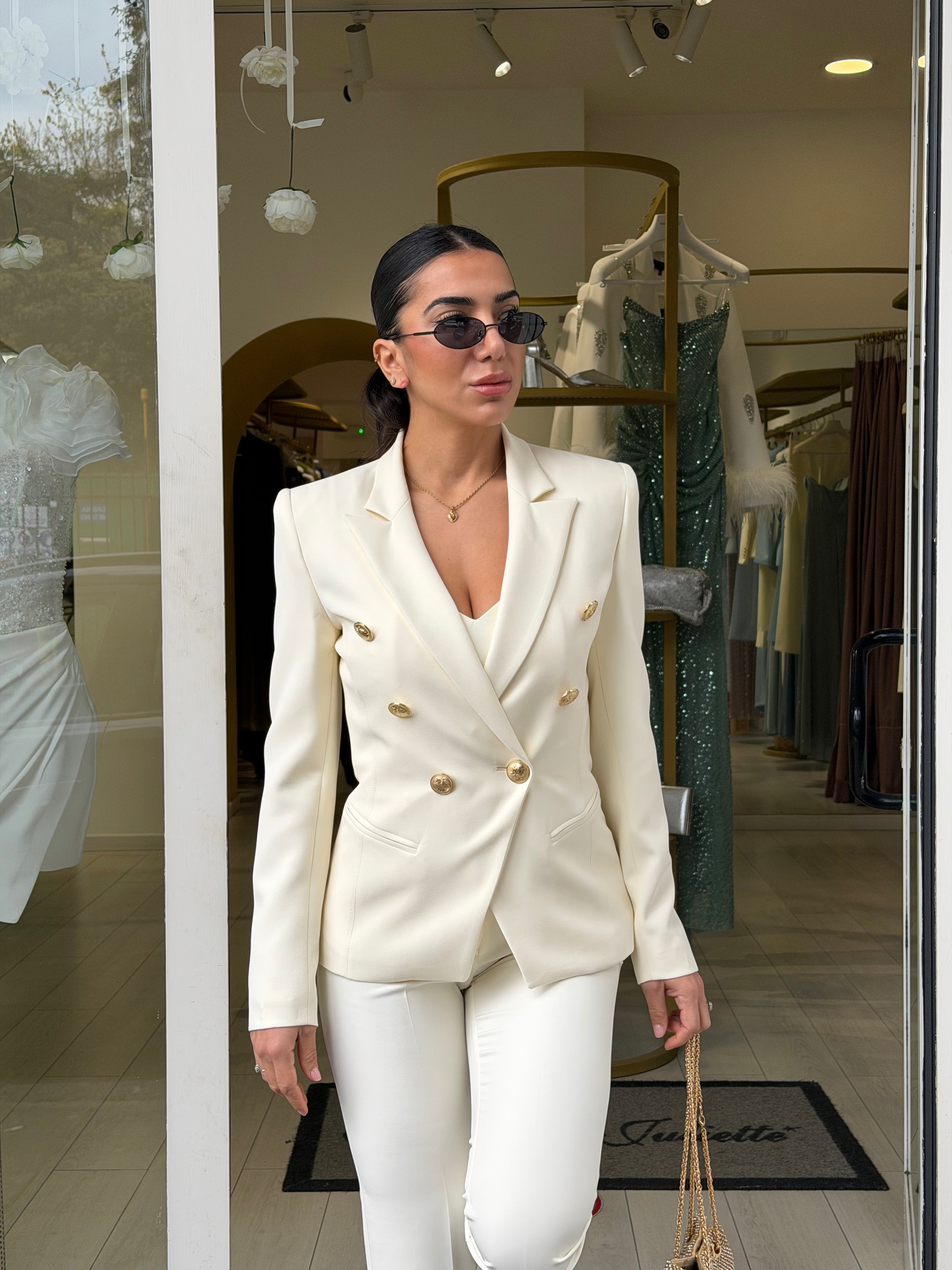 Tailleur Libra bottone oro