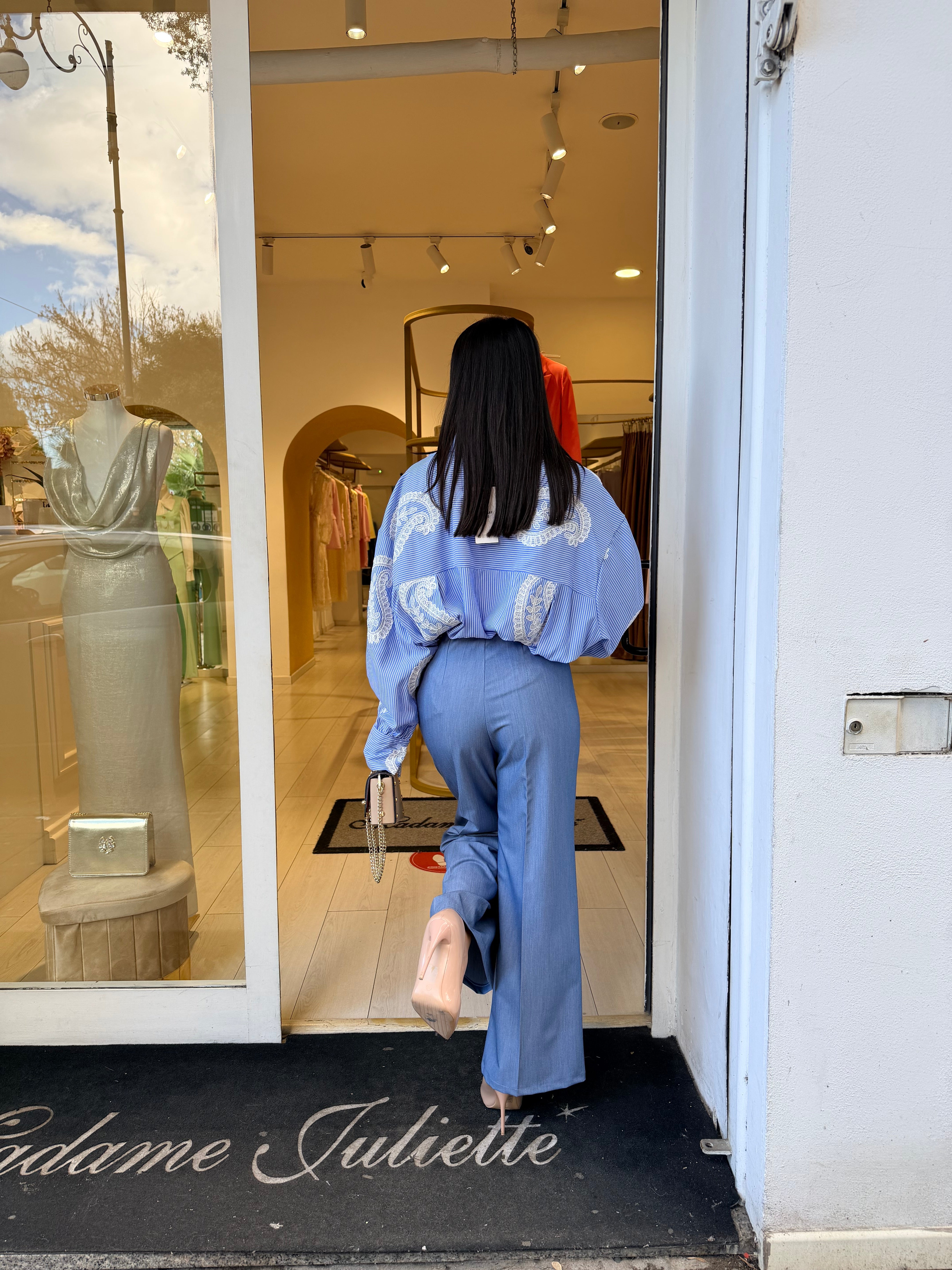 panta denim chiaro