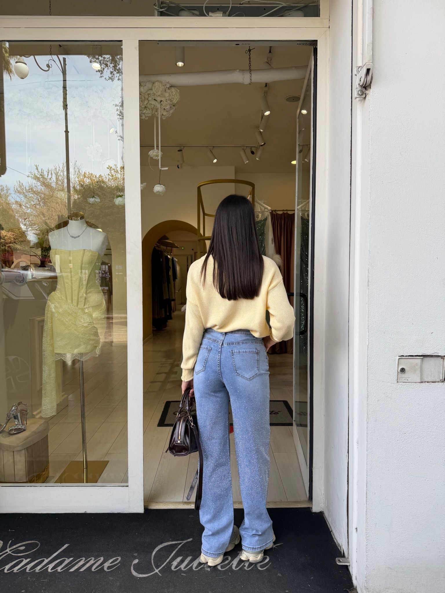 jeans brillantinato
