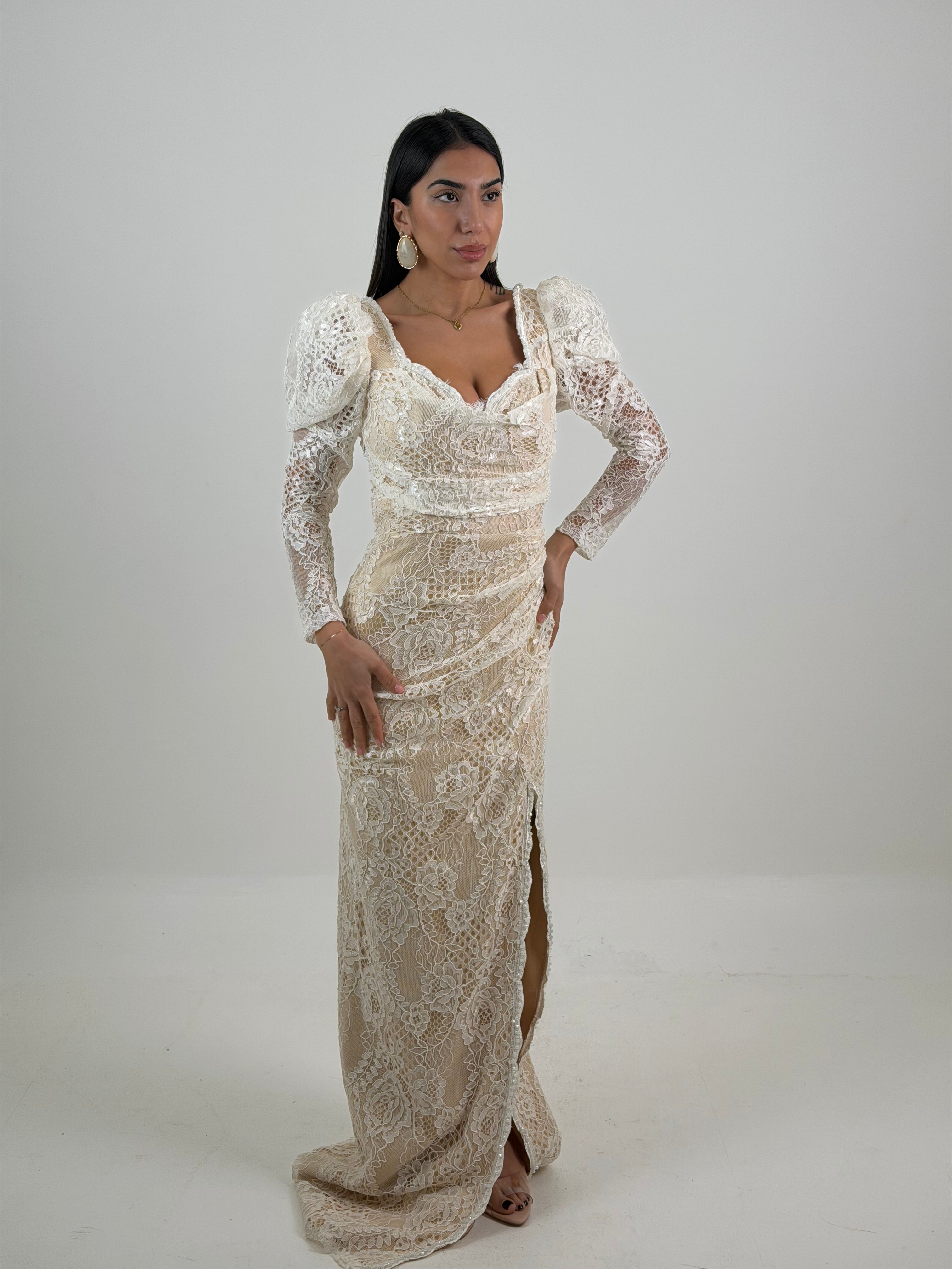 abito nude macramé