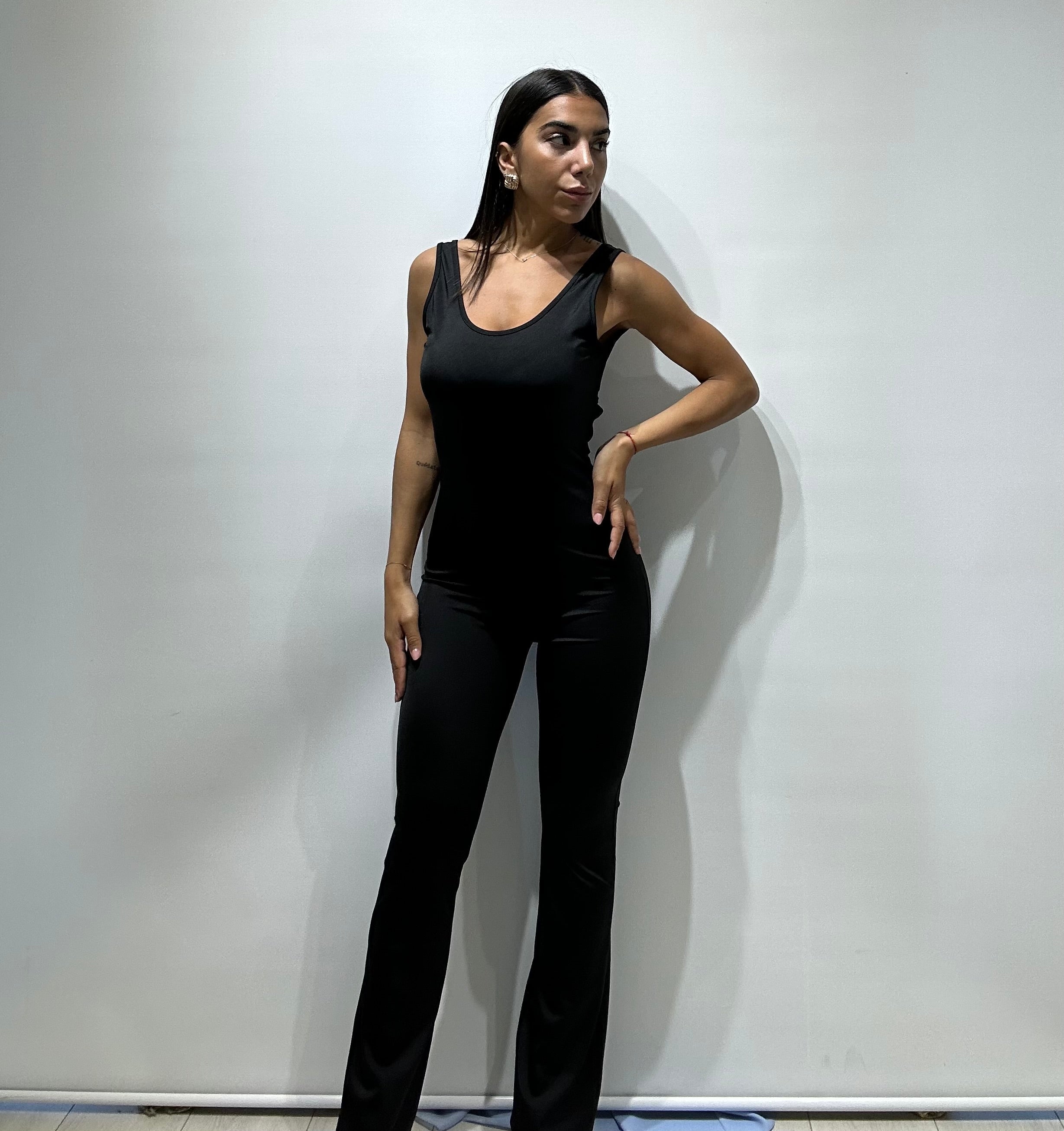 Jumpsuite in licra drappeggiata