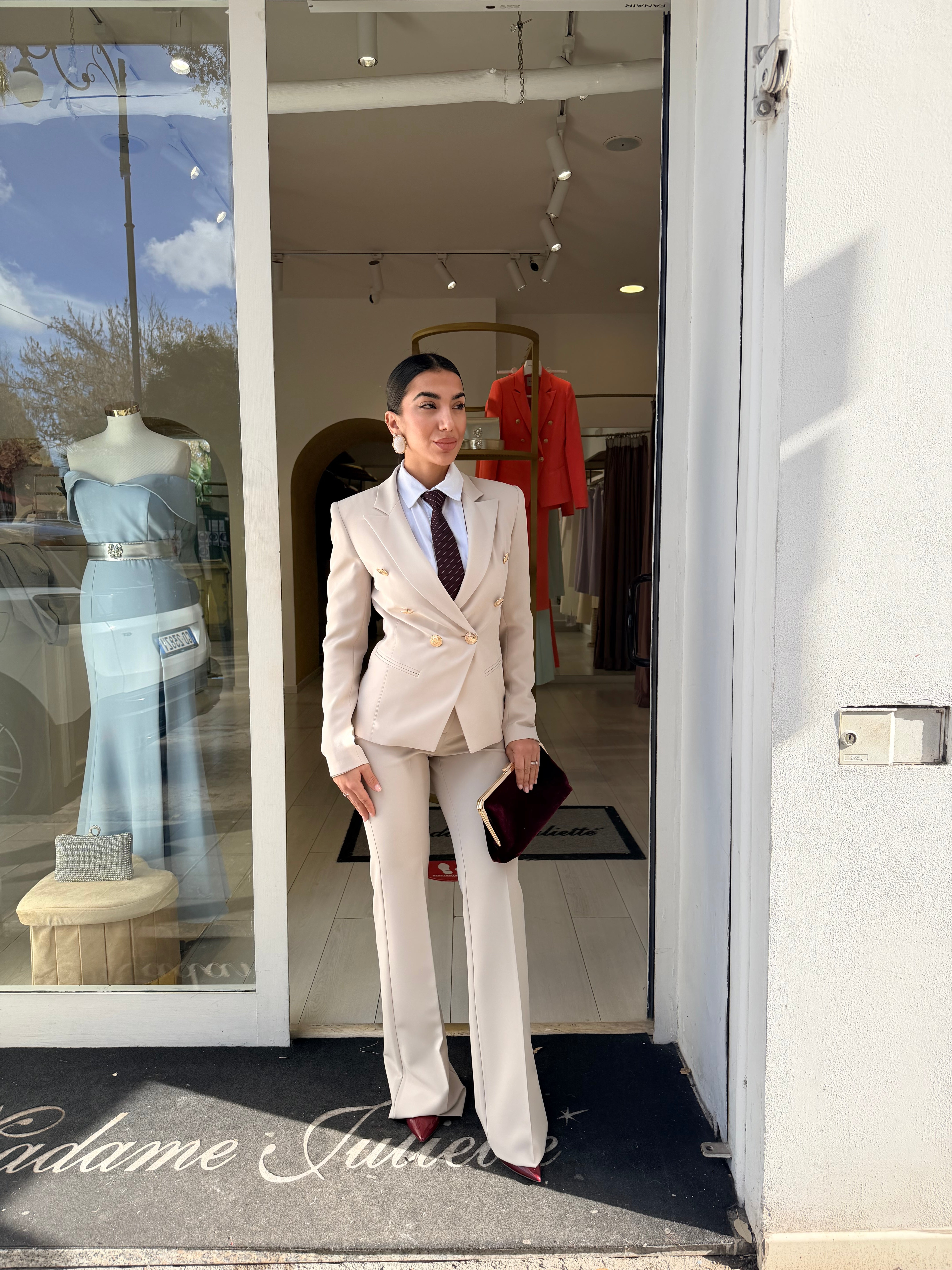 Tailleur Libra bottone oro
