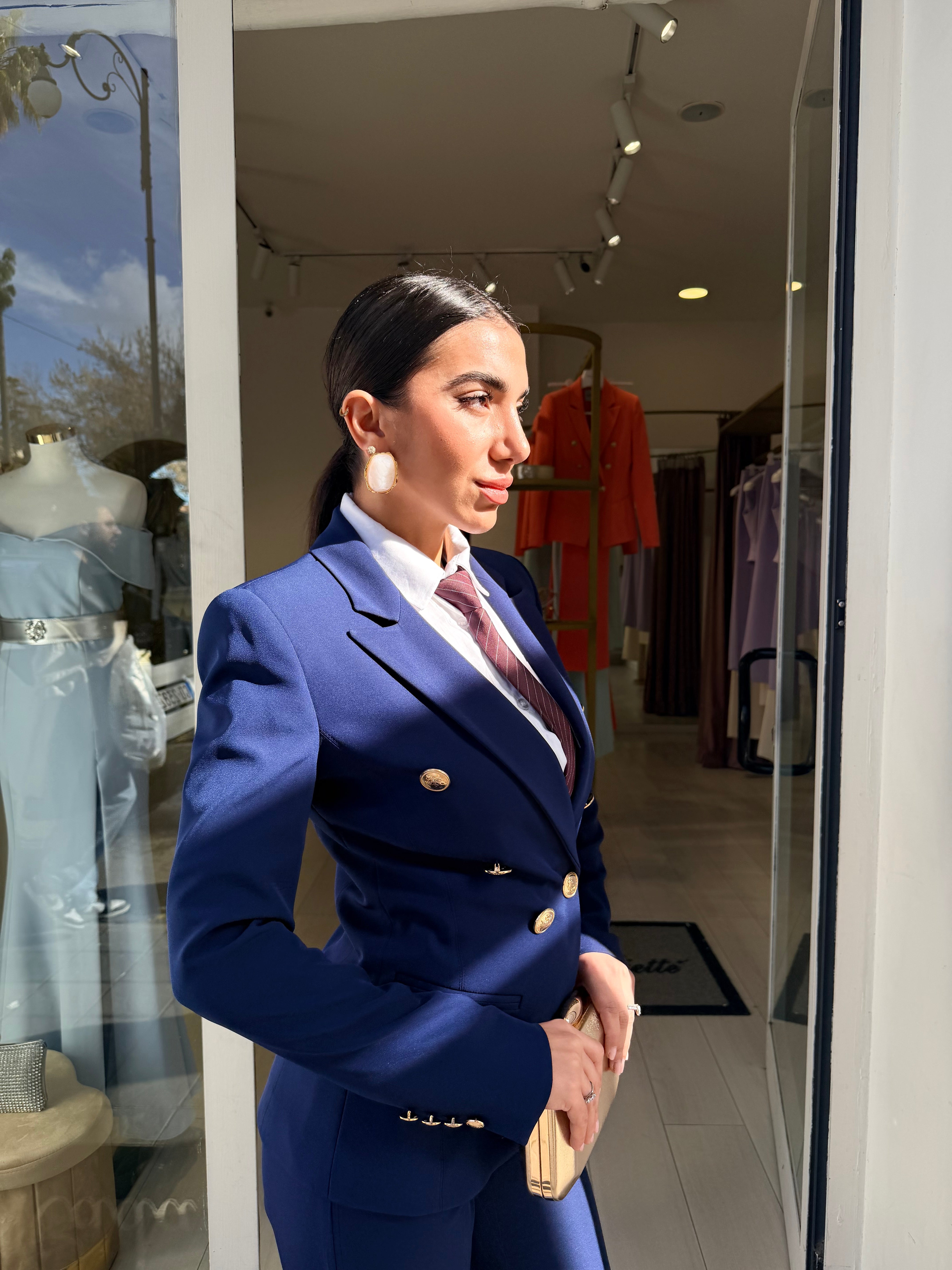 Tailleur Libra bottone oro