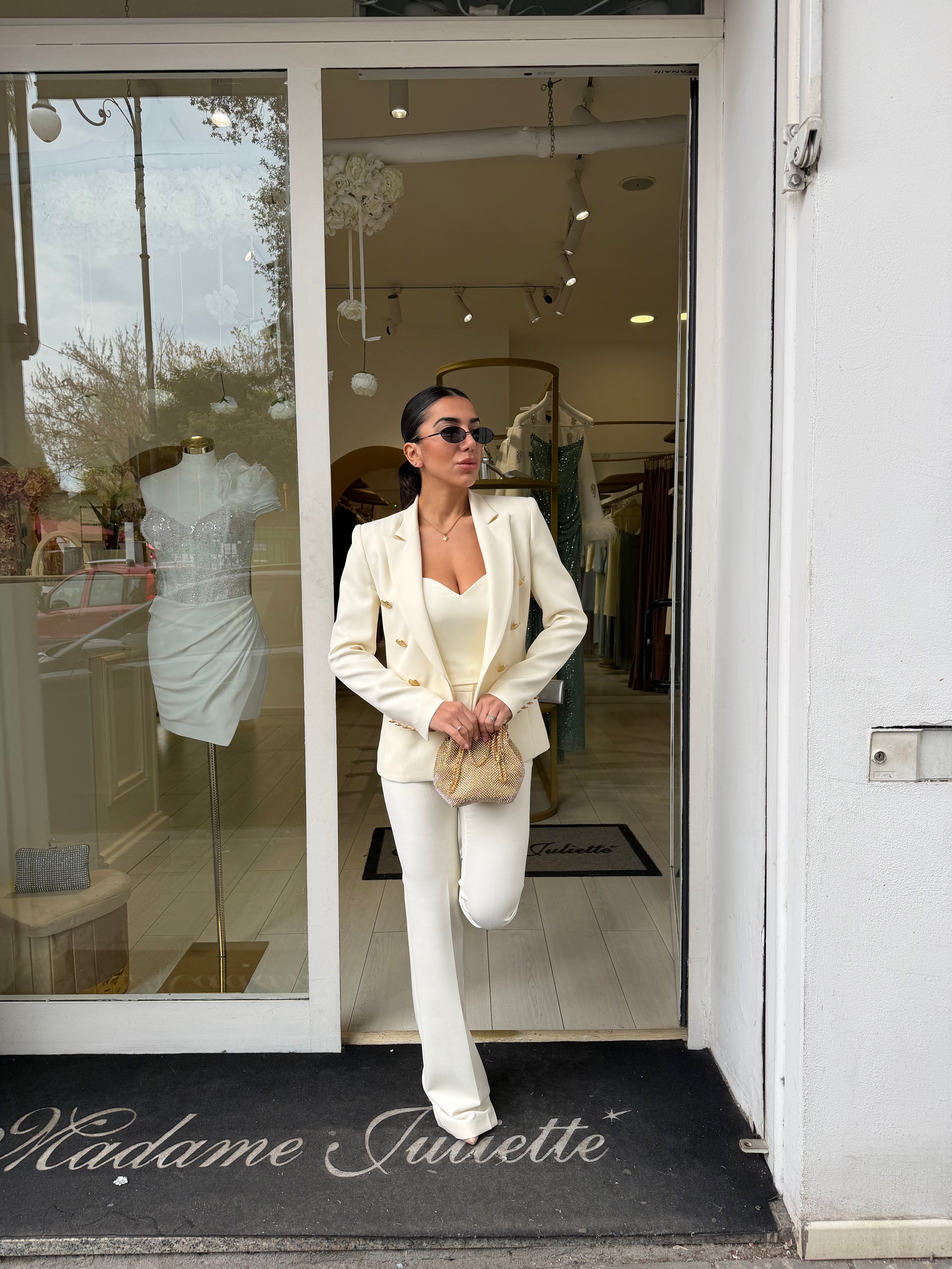 Tailleur Libra bottone oro