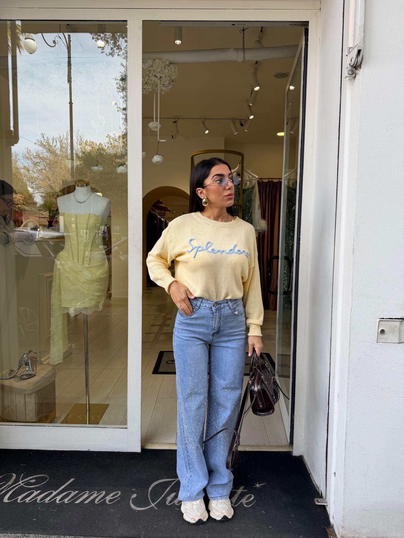 jeans brillantinato