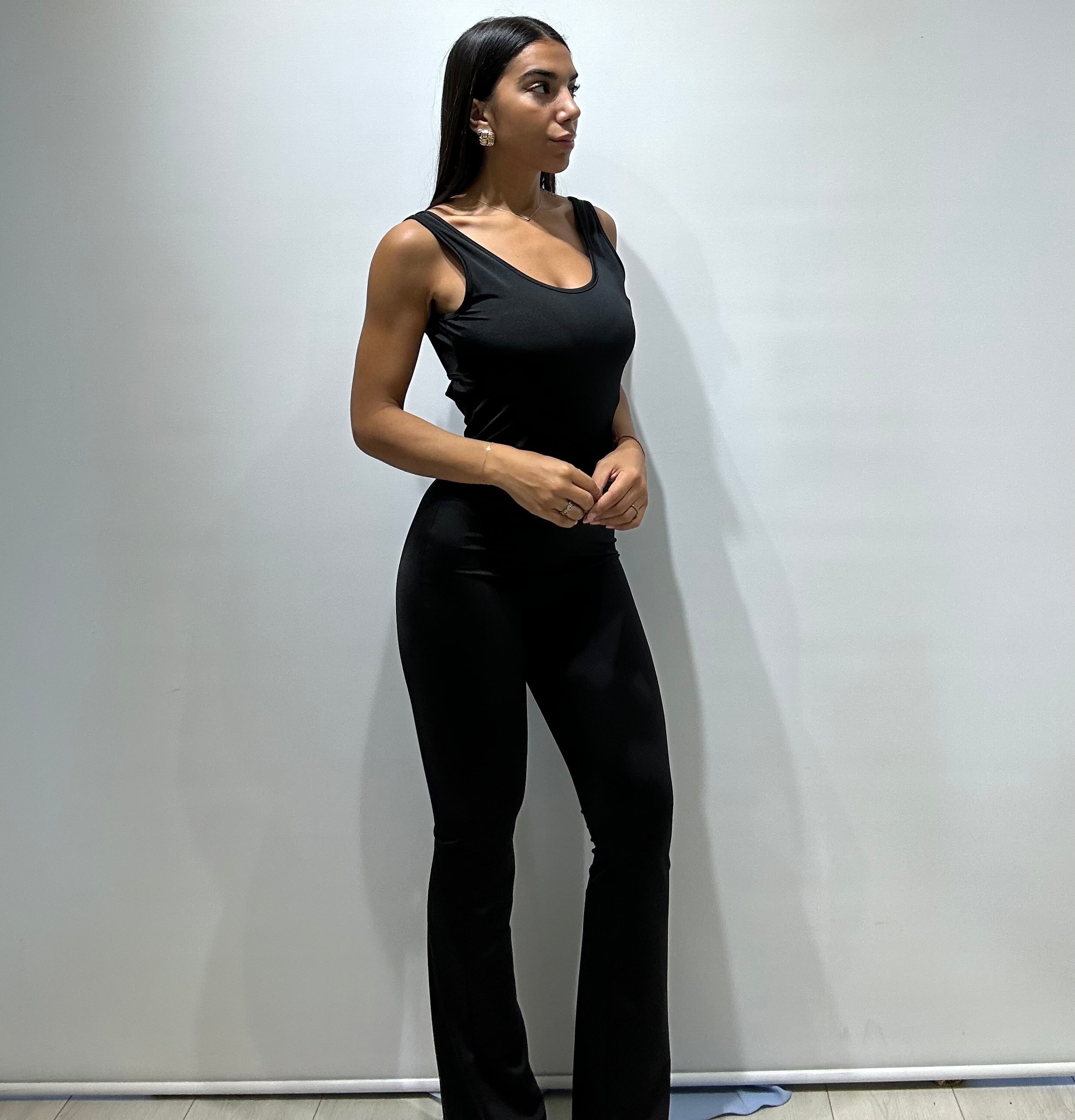 Jumpsuite in licra drappeggiata